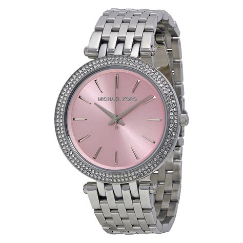 michael kors watch pink face|women pink mk watch.